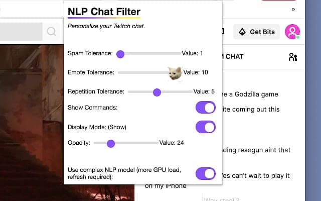 AI Twitch Chat Filter